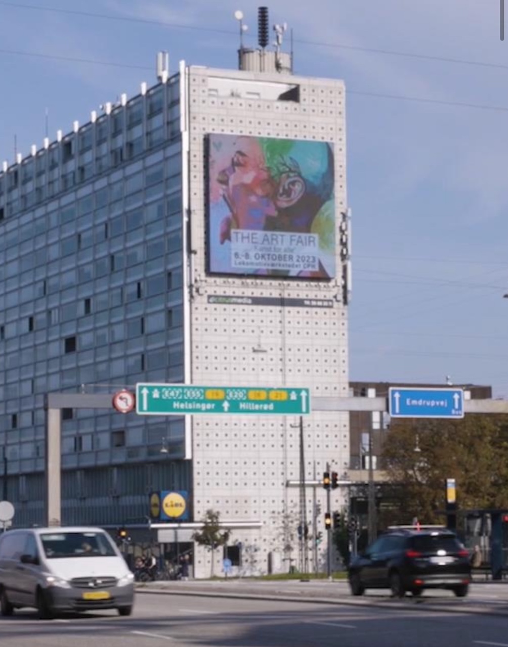 The Art Fair digital screen