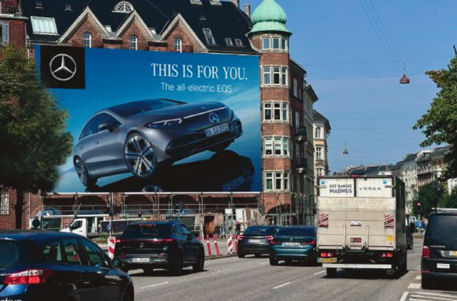 Mercedes EQS billboard